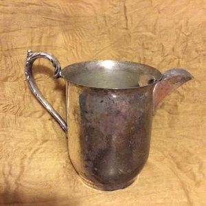 Vintage Sheridan silver plate on copper water pitcher.